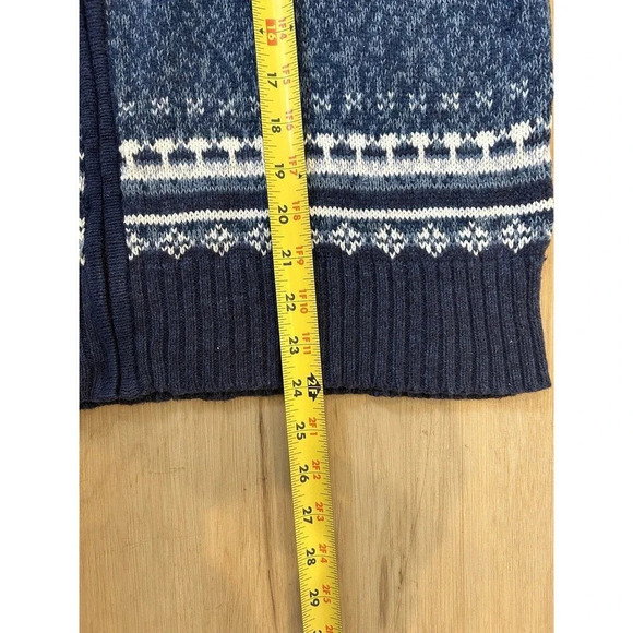 Vintage Snowflake Novelty Ramie Knit Sweater Full Zip Collared Nordic L - Picture 5 of 5